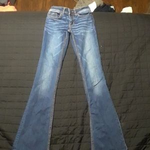 Slim fit mid rise boot cut jeans